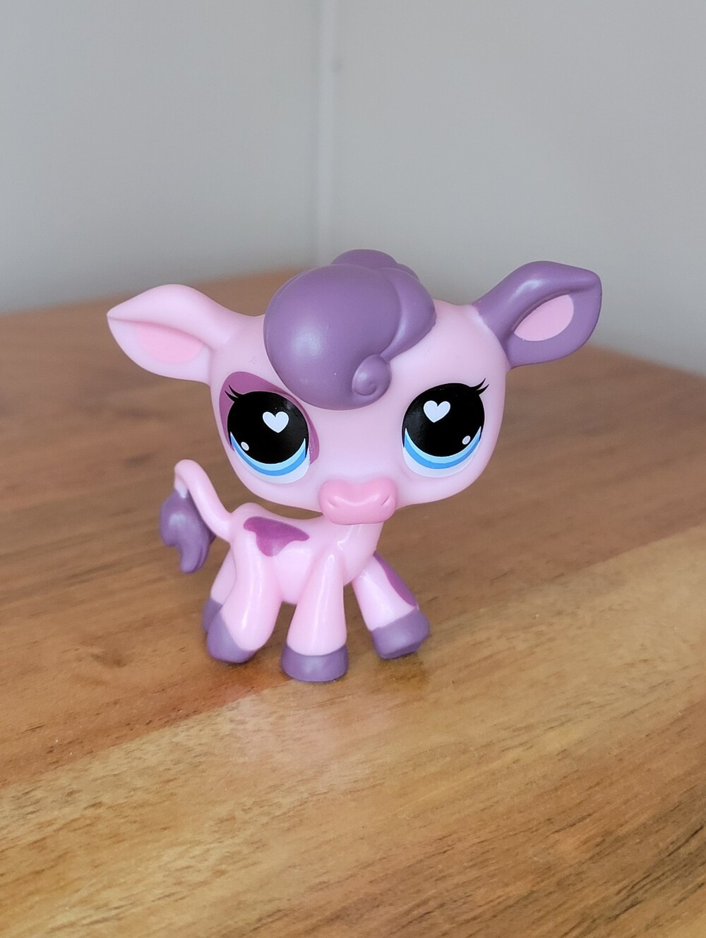 Hasbro Littlest Pet Shop Pink And Purple Cow Figurine #233 Authentic LPS‎